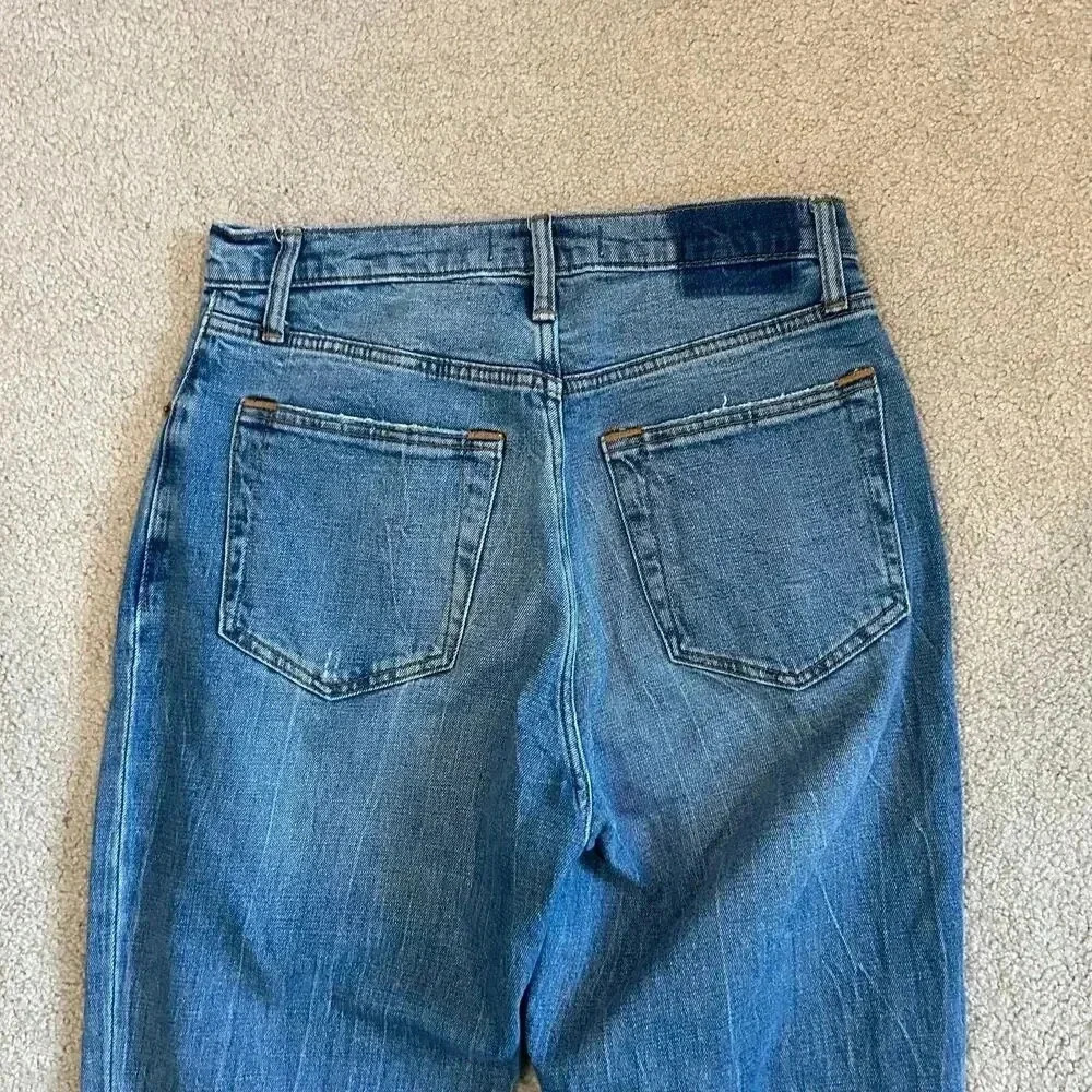 Abercrombie & Fitch the Ankle Straight Ultra High Rise Jeans Distressed Sz 28/6 - Picture 5 of 6
